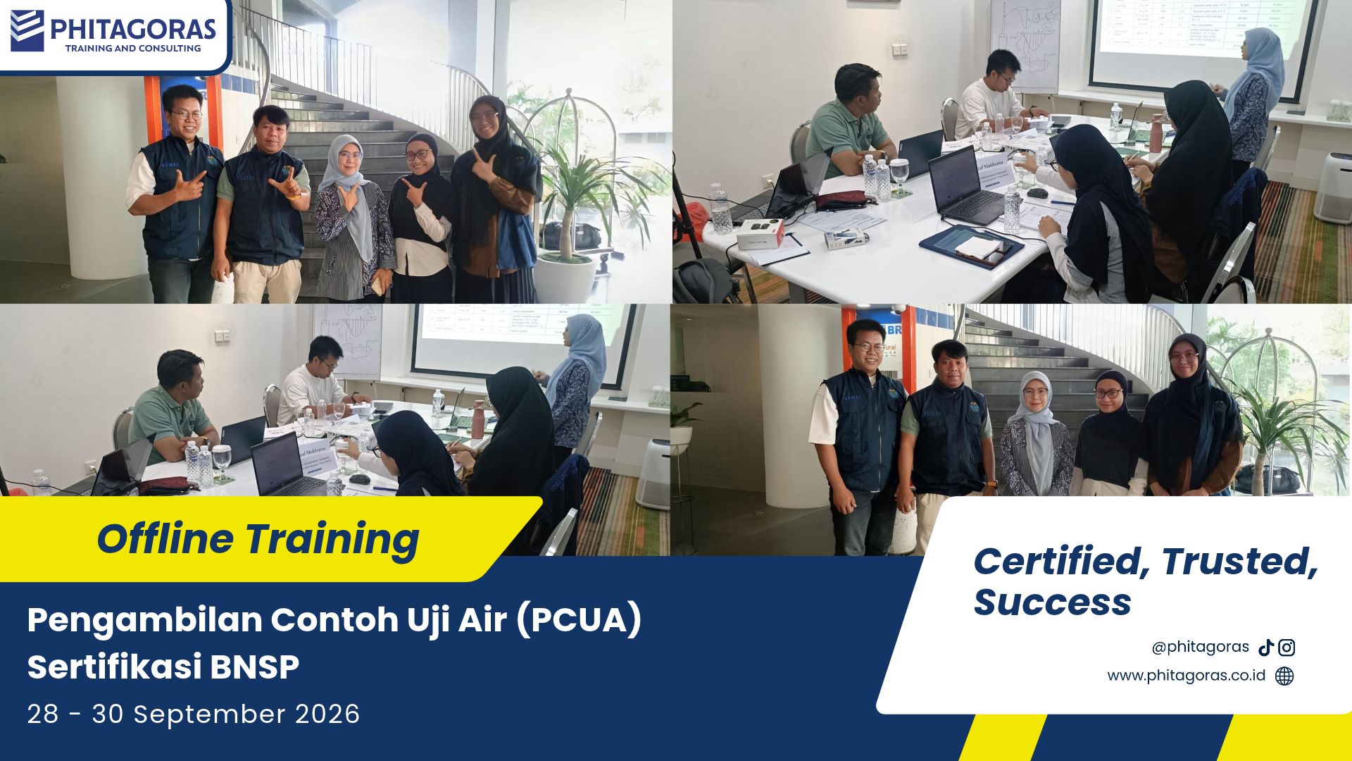 Training Pengambilan Contoh Uji Air (PCUA) Sertifikasi BNSP 28 - 30 September 2026